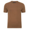 Mens Ultra Fine Cotton Knitted T-Shirt Camel-T-Shirt-Paul James Knitwear-XS-Camel-Urbanheer