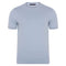 Mens Ultra Fine Cotton Knitted T-Shirt Chalk Blue-T-Shirt-Paul James Knitwear-S-Chalk Blue-Urbanheer