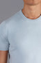 Mens Ultra Fine Cotton Knitted T-Shirt Chalk Blue-T-Shirt-Paul James Knitwear-S-Chalk Blue-Urbanheer