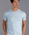 Mens Ultra Fine Cotton Knitted T-Shirt Chalk Blue-T-Shirt-Paul James Knitwear-S-Chalk Blue-Urbanheer