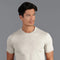 Mens Ultra Fine Cotton Knitted T-Shirt Ecru-T-Shirt-Paul James Knitwear-XS-Ecru-Urbanheer