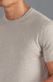 Mens Ultra Fine Cotton Knitted T-Shirt Fawn-T-Shirt-Paul James Knitwear-S-Fawn-Urbanheer