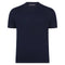 Mens Ultra Fine Cotton Knitted T-Shirt Navy-T-Shirt-Paul James Knitwear-XS-Navy-Urbanheer