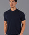 Mens Ultra Fine Cotton Knitted T-Shirt Navy-T-Shirt-Paul James Knitwear-XS-Navy-Urbanheer
