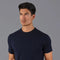 Mens Ultra Fine Cotton Knitted T-Shirt Navy-T-Shirt-Paul James Knitwear-XS-Navy-Urbanheer