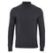 Mens Ultra Fine Cotton Mock Turtle Neck Jumper Anthracite Grey-Jumper-Paul James Knitwear-XS-Urbanheer
