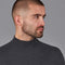 Mens Ultra Fine Cotton Mock Turtle Neck Jumper Anthracite Grey-Jumper-Paul James Knitwear-XS-Urbanheer