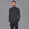 Mens Ultra Fine Cotton Mock Turtle Neck Jumper Anthracite Grey-Jumper-Paul James Knitwear-XS-Urbanheer