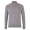 Mens Ultra Fine Cotton Mock Turtle Neck Jumper Ash Grey-Jumper-Paul James Knitwear-XS-Urbanheer