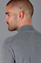 Mens Ultra Fine Cotton Mock Turtle Neck Jumper Ash Grey-Jumper-Paul James Knitwear-XS-Urbanheer