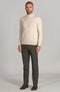 Mens Ultra Fine Cotton Mock Turtle Neck Jumper Birch-Jumper-Paul James Knitwear-XS-Urbanheer