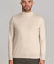 Mens Ultra Fine Cotton Mock Turtle Neck Jumper Birch-Jumper-Paul James Knitwear-XS-Urbanheer