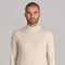 Mens Ultra Fine Cotton Mock Turtle Neck Jumper Birch-Jumper-Paul James Knitwear-XS-Urbanheer