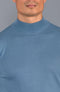Mens Ultra Fine Cotton Mock Turtle Neck Jumper Bluestone-Jumper-Paul James Knitwear-S-Urbanheer