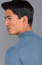 Mens Ultra Fine Cotton Mock Turtle Neck Jumper Bluestone-Jumper-Paul James Knitwear-S-Urbanheer