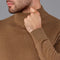 Mens Ultra Fine Cotton Mock Turtle Neck Jumper Camel-Jumper-Paul James Knitwear-S-Urbanheer