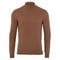 Mens Ultra Fine Cotton Mock Turtle Neck Jumper Camel-Jumper-Paul James Knitwear-S-Urbanheer