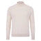 Mens Ultra Fine Cotton Mock Turtle Neck Jumper Ecru-Jumper-Paul James Knitwear-XS-Urbanheer