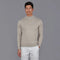 Mens Ultra Fine Cotton Mock Turtle Neck Jumper Fawn-Jumper-Paul James Knitwear-S-Urbanheer