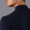 Mens Ultra Fine Cotton Mock Turtle Neck Jumper Navy-Jumper-Paul James Knitwear-S-Urbanheer