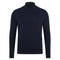 Mens Ultra Fine Cotton Mock Turtle Neck Jumper Navy-Jumper-Paul James Knitwear-S-Urbanheer
