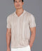 Mens Ultra Fine Cotton Open Knit Cuban Collar Shirt Linen-Shirts-Paul James Knitwear-S-Urbanheer