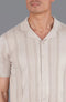 Mens Ultra Fine Cotton Open Knit Cuban Collar Shirt Linen-Shirts-Paul James Knitwear-S-Urbanheer