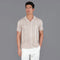 Mens Ultra Fine Cotton Open Knit Cuban Collar Shirt Linen-Shirts-Paul James Knitwear-S-Urbanheer