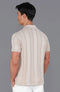 Mens Ultra Fine Cotton Open Knit Cuban Collar Shirt Linen-Shirts-Paul James Knitwear-S-Urbanheer