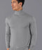 Mens Ultra Fine Cotton Roll Neck Jumper Ash Grey-Jumper-Paul James Knitwear-XS-Urbanheer