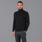 Mens Ultra Fine Cotton Roll Neck Jumper Black-Jumper-Paul James Knitwear-XS-Urbanheer