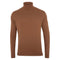 Mens Ultra Fine Cotton Roll Neck Jumper Camel-Jumper-Paul James Knitwear-XS-Urbanheer