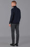 Mens Ultra Fine Cotton Roll Neck Jumper Navy-Jumper-Paul James Knitwear-XS-Urbanheer