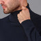 Mens Ultra Fine Cotton Roll Neck Jumper Navy-Jumper-Paul James Knitwear-XS-Urbanheer