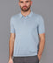 Mens Ultra Fine Cotton Short Sleeve Polo Shirt Chalk Blue-Polo Shirt-Paul James Knitwear-S-Urbanheer