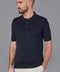 Mens Ultra Fine Cotton Short Sleeve Polo Shirt Navy-Polo Shirt-Paul James Knitwear-M-Urbanheer