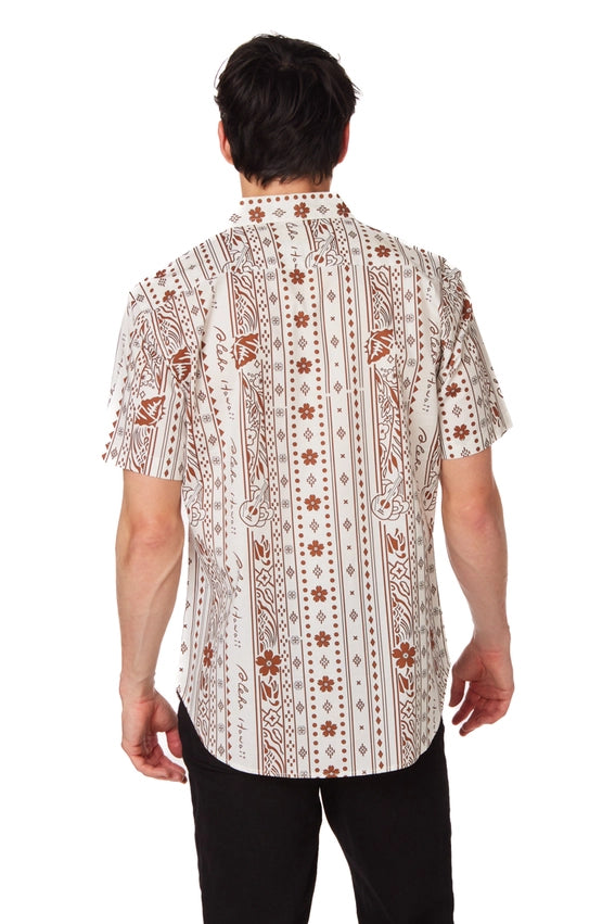 Men's Woven Printed Short Sleeve Shirt (254)-Shirt-Hawk's Bay-S-254-Urbanheer