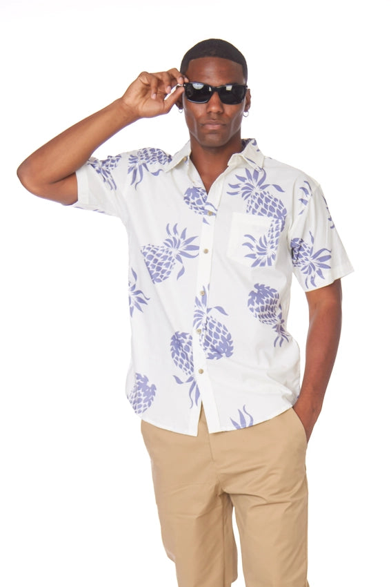 Men's Woven Printed Short Sleeve Shirt (255)-Shirt-Hawk's Bay-S-255-Urbanheer