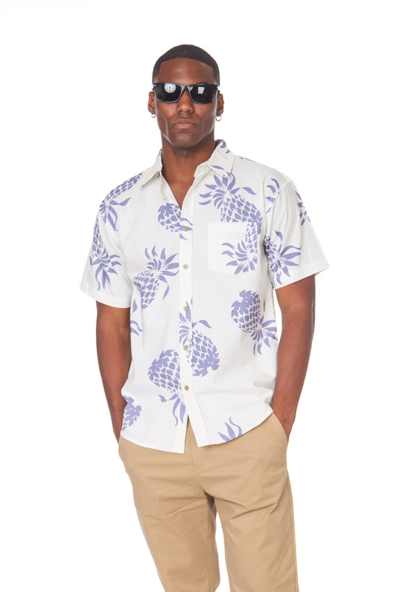 Men's Woven Printed Short Sleeve Shirt (255)-Shirt-Hawk's Bay-S-255-Urbanheer