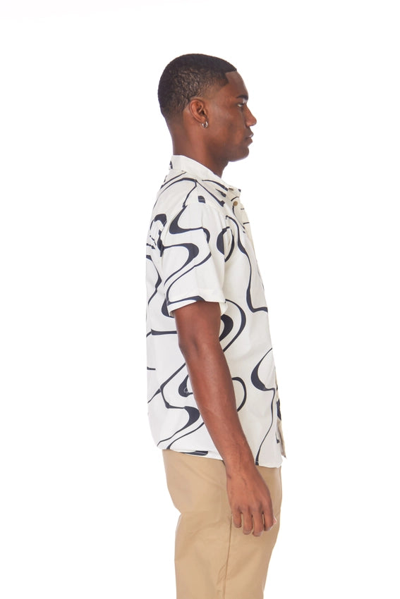 Men's Woven Printed Short Sleeve Shirt (260)-Shirt-Hawk's Bay-S-260-Urbanheer