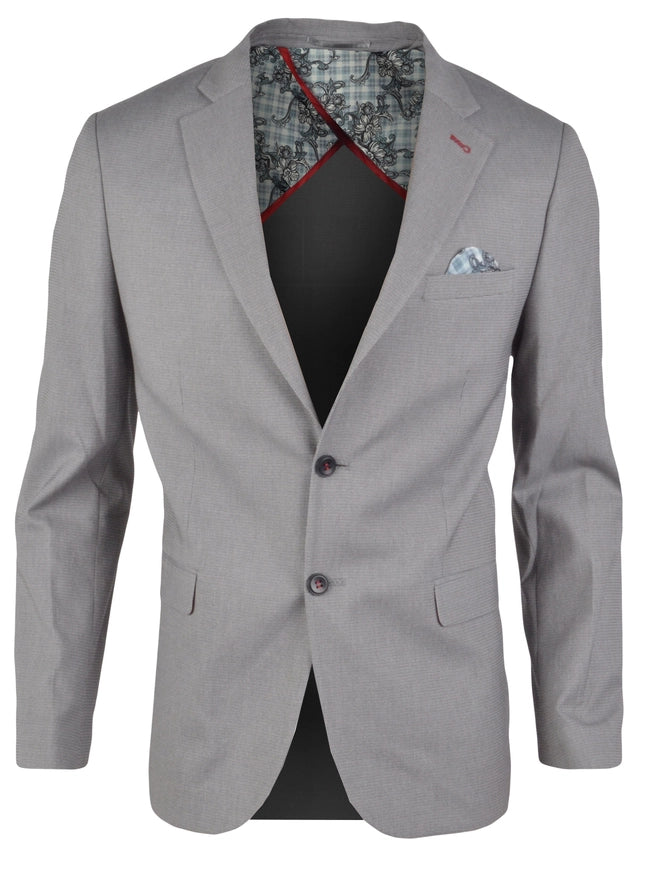 Men'S Blazer-Blazer-Spazio-40-BL-20423 Grey-Urbanheer