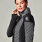 Mesh Inset Moto Puffer - Down Filled-Jacket-Blanc Noir-XS-Charcoal Heather-Urbanheer