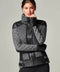 Mesh Inset Moto Puffer - Down Filled-Jacket-Blanc Noir-XS-Charcoal Heather-Urbanheer