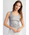 Metallic Coated Ribbed Square Neck Tank Top SILVER/GREY-Tank Top-Edit by Nine-S-Urbanheer