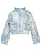Metallic Print Denim Bomber Jacket with Sequin Star Back-Bomber Jacket-Hannah Banana-12M-BLUE MULTI-Urbanheer