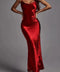 Metallic Satin Sexy Open Back Cowl Slip Maxi Dress red-Dress-Rosa Clothing-XS-red-Urbanheer