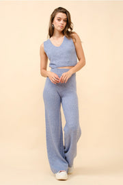 Metallic Sweater Tank Pants Set WINTER BLUE-Set-Blue B-S-WINTER BLUE-Urbanheer