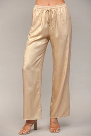Metallic Wide Leg Pants-Pants-FATE-S-Gold-Urbanheer
