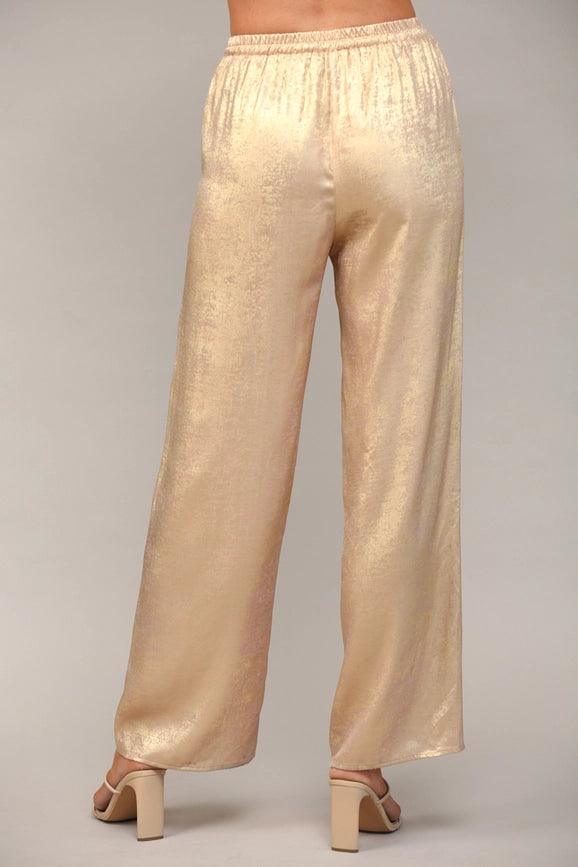 Metallic Wide Leg Pants-Pants-FATE-S-Gold-Urbanheer