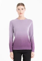 Mia 8 Light Purple/Dark Purple Tie & Dye Pattern Cashmere Crew Neck Sweater-Sweater-STUDIO CASHMERE8-S-Light Purple/Dark Purple-Urbanheer